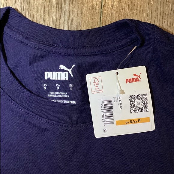NWT PUMA Men’s Deep Blue Tee – Size S – 100% Cotton - Picture 2 of 7
